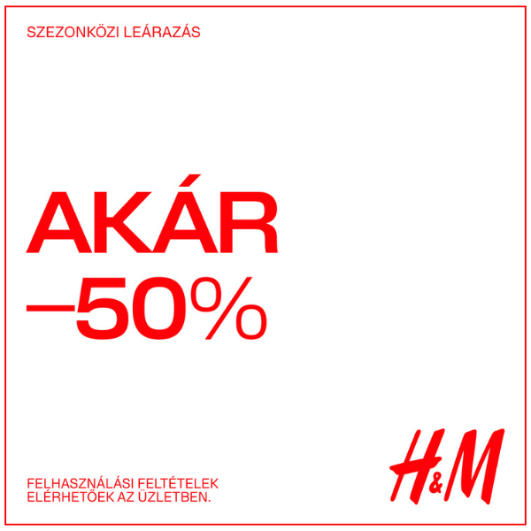H&M: Akár 50% kedvezmény