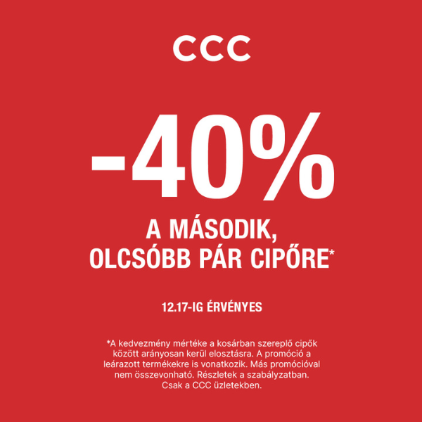 CCC: 40% kedvezmény