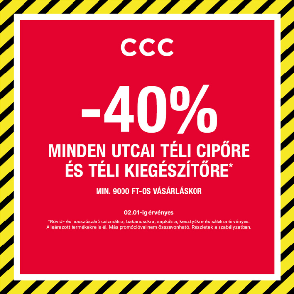 CCC: 40% kedvezmény