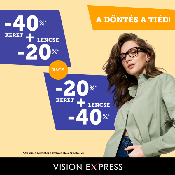 Vision Express: 40+20% kedvezmény