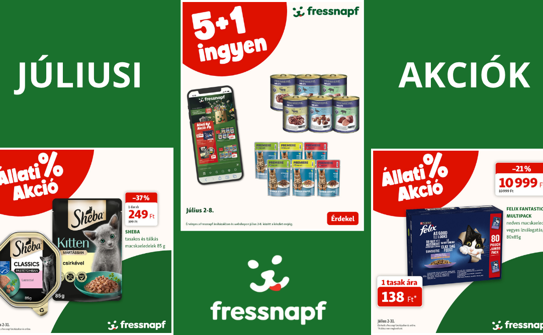Fressnapf: Júliusi akciók