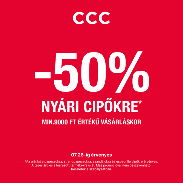 CCC: 50% kedvezmény